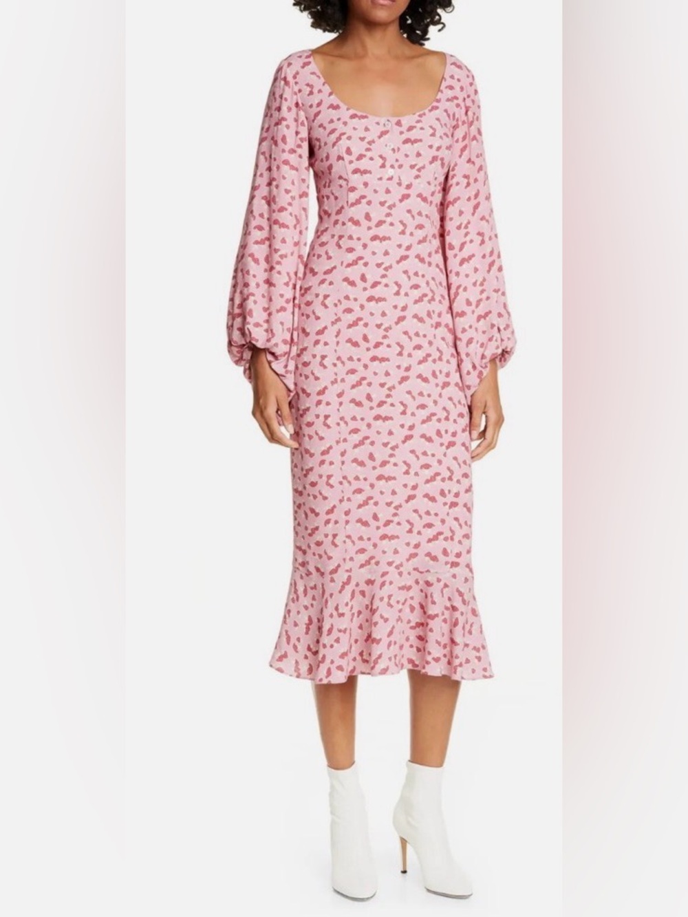 Staud Mushroom Print Lara Dress
